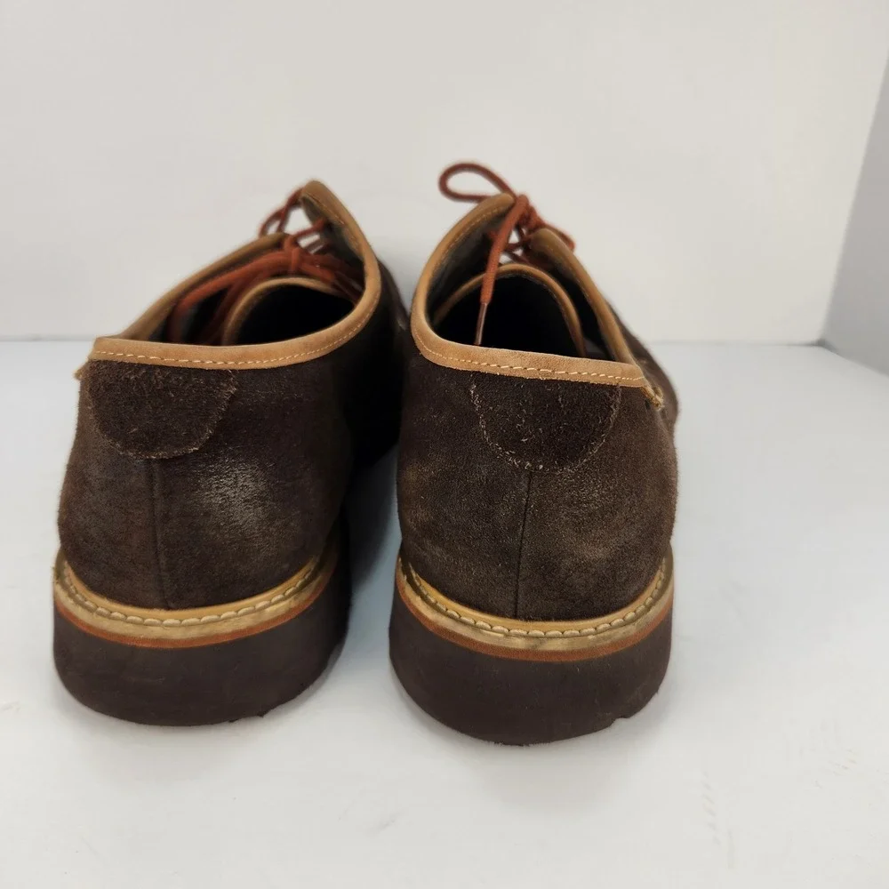 Pikolinos Men's Size 46 (12-12.5) Brown Suede Leather Lace-Up Oxford Shoes